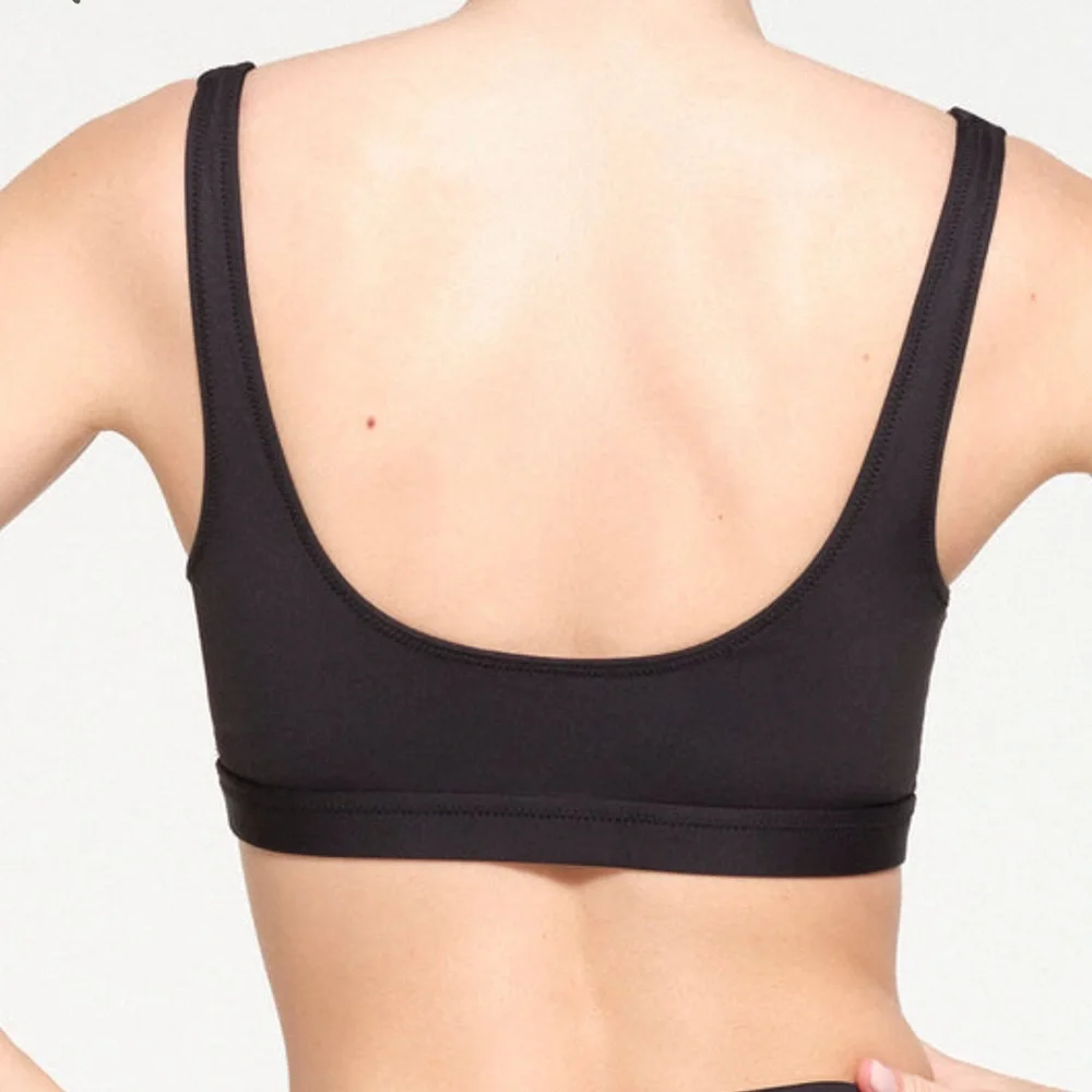 NWT Skims Swim Tank Bikini Top Onyx XS black SW-TNK-0743
